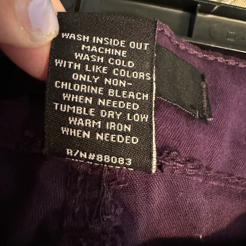 3/$20 Beau Dawson Women’s Purple Relaxed Fit Tapered Skinny Jeans NWT - Size 10P - Picture 10 of 10